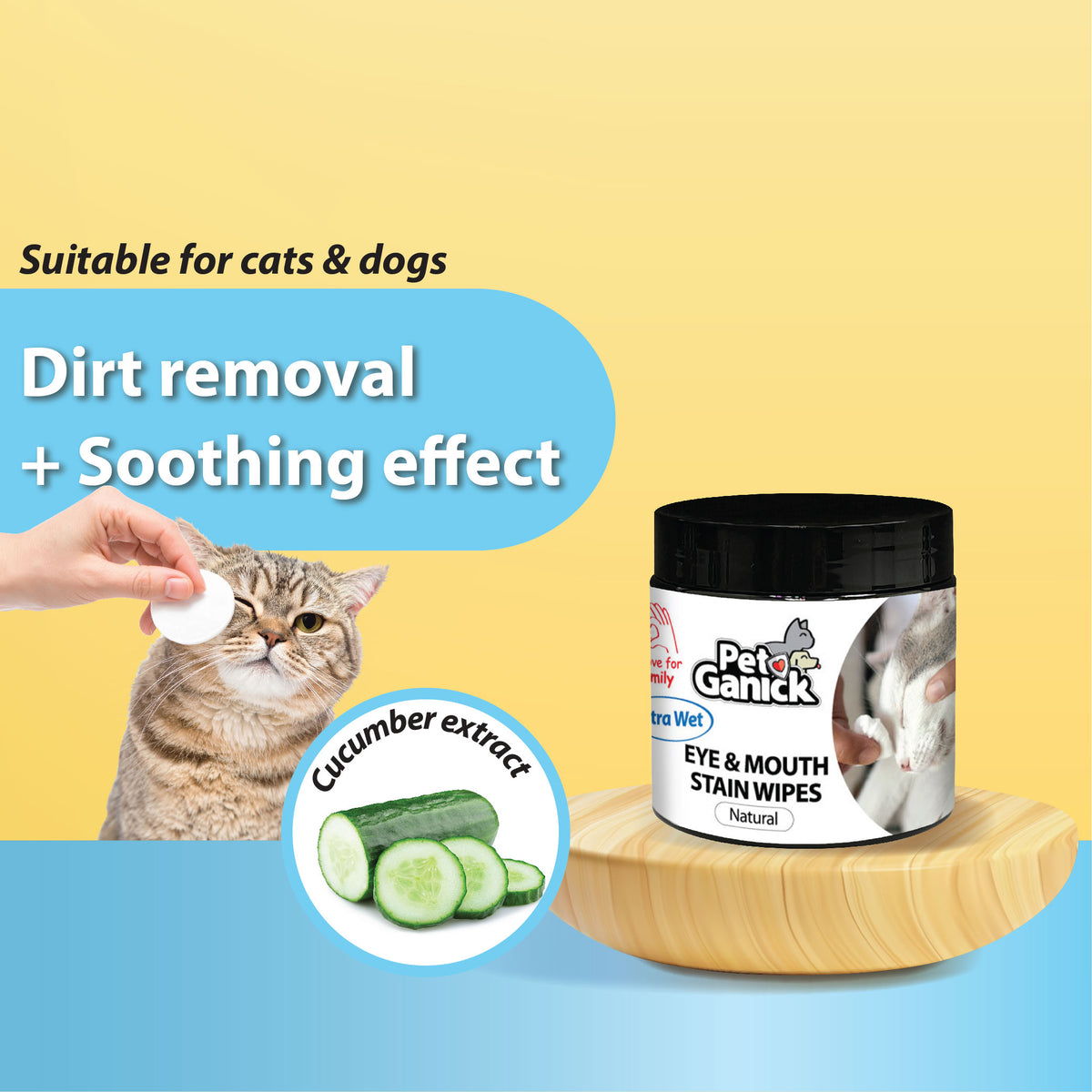 Pet Ganick Eye & Mouth Stain Wipes *100PCS