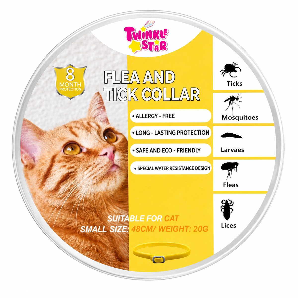 Twinkle Star Flea And Tick Collar For Cat *48Cm