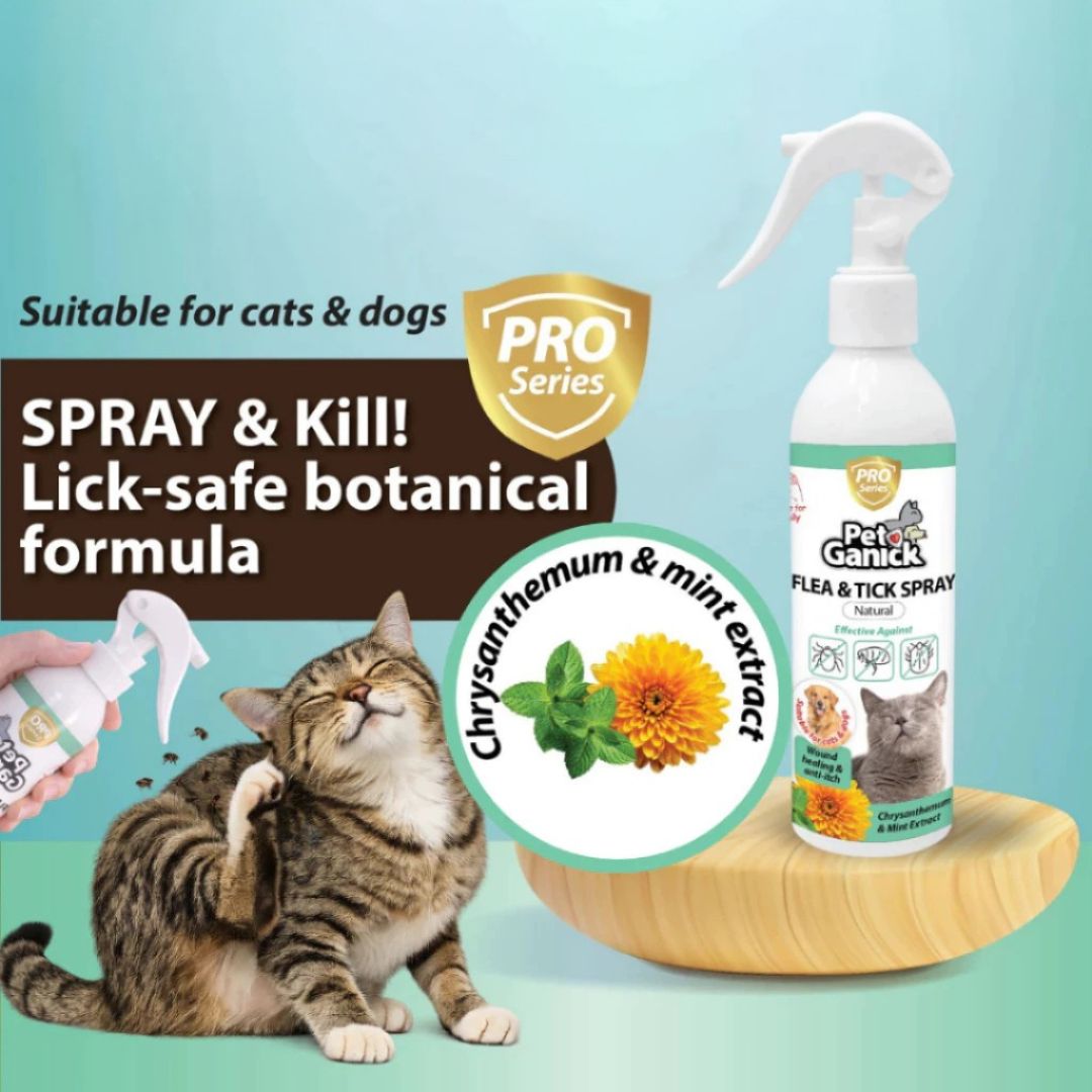 Pet Ganick Flea & Tick Spray *225ML