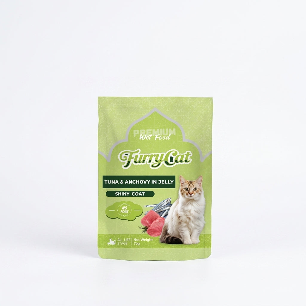 Furry Cat Pouch In Jelly*70G