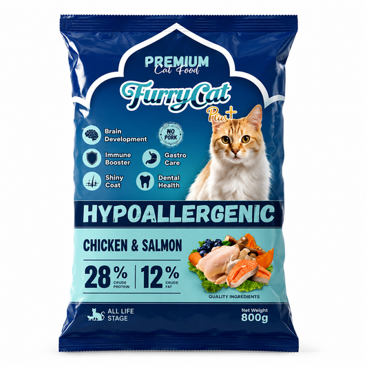Furry Cat Chicken & Salmon *800G