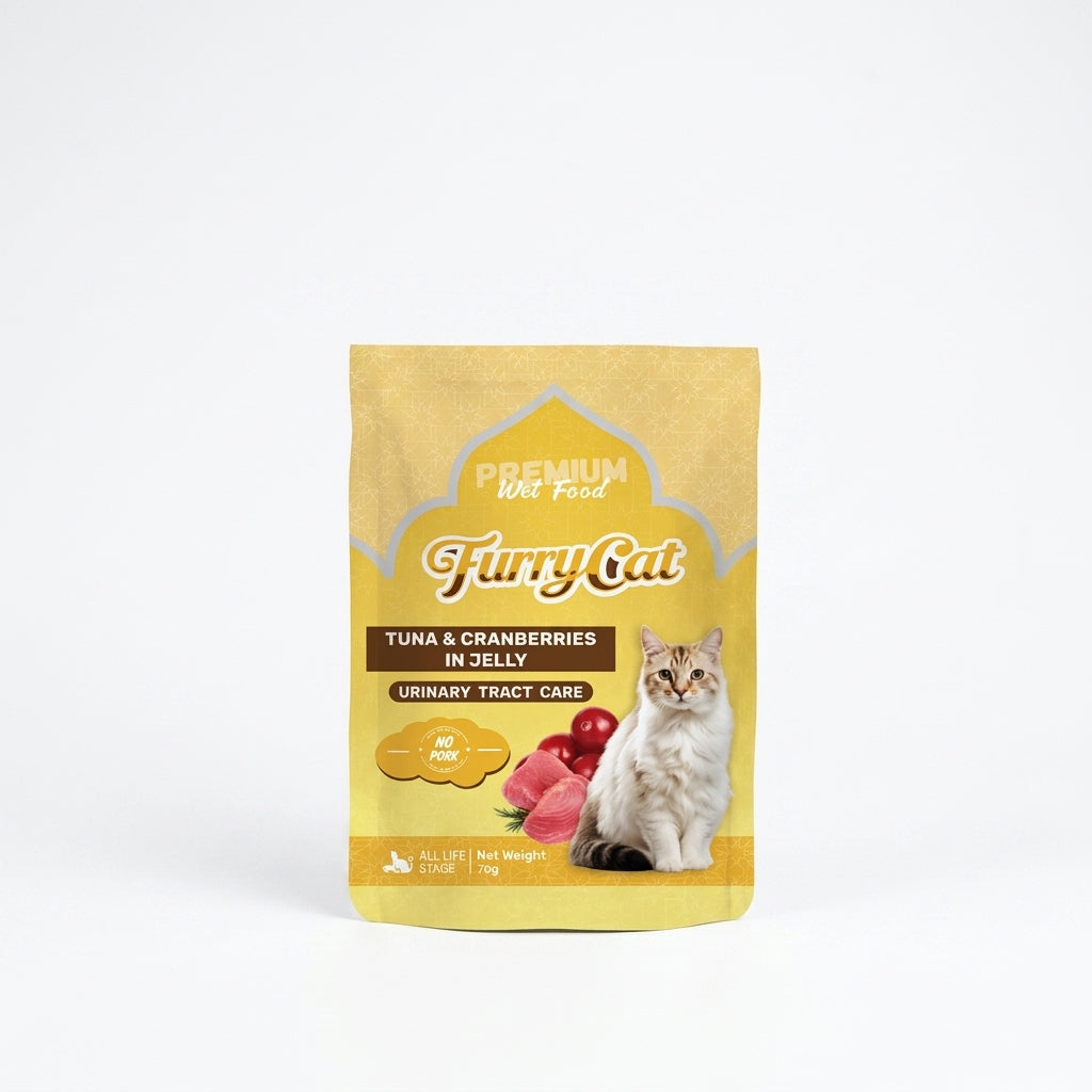 Furry Cat Pouch In Jelly*70G