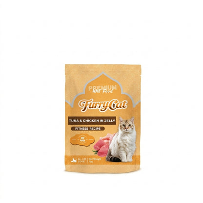 Furry Cat Pouch In Jelly*70G