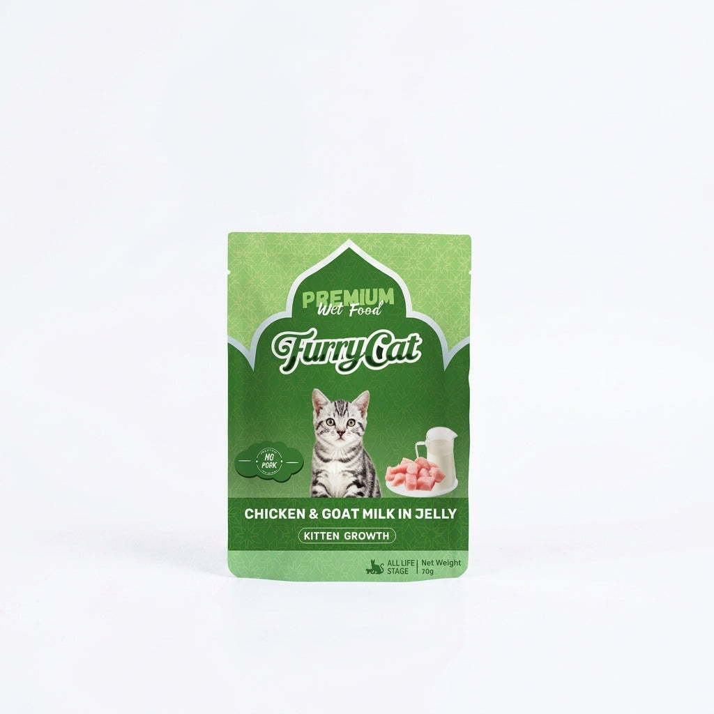 Furry Cat Pouch In Jelly*70G