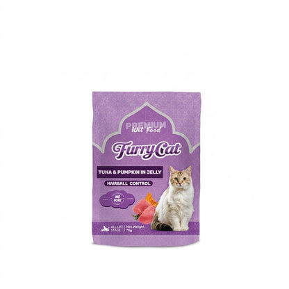 Furry Cat Pouch In Jelly*70G