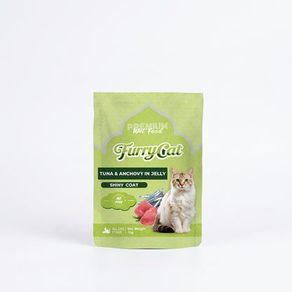 Furry Cat Pouch In Jelly*70G