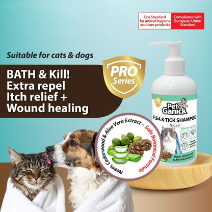 Pet Ganick Flea & Tick Shampoo *225ML